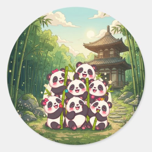 Cute Panda Bamboo Garden Sticker