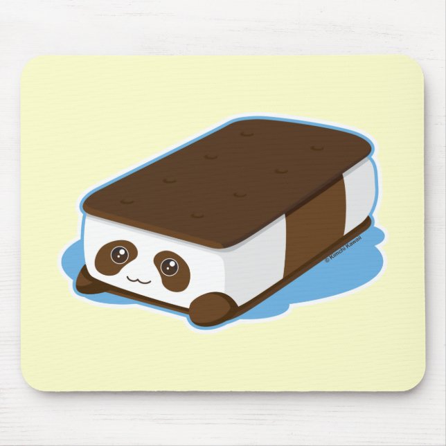 Cute Panda Bar Ice Cream Mouse Pad (Front)