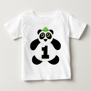 Cute Panda Bear 1st Birthday Childs T-shirt