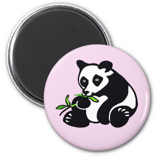 Cute PANDA Bear_ Animal lover _ Conservation_ Pink Magnet