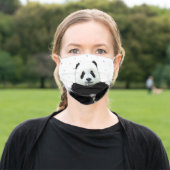 Cute Panda Bear Animal Pattern Adult Cloth Face Mask (Outside)