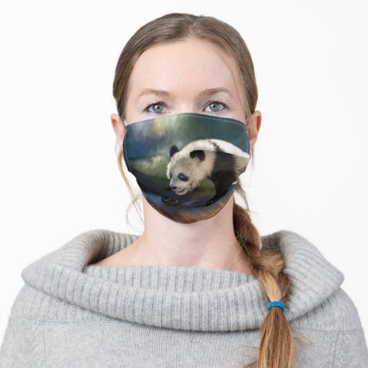 Cute panda bear baby adult cloth face mask (Worn)