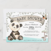 Cute Panda Bear Baby Shower Invitation (Front)