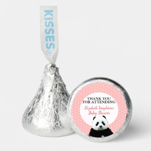 Cute Panda Bear Baby Shower Pink Woodland Girl Hersheys Kisses