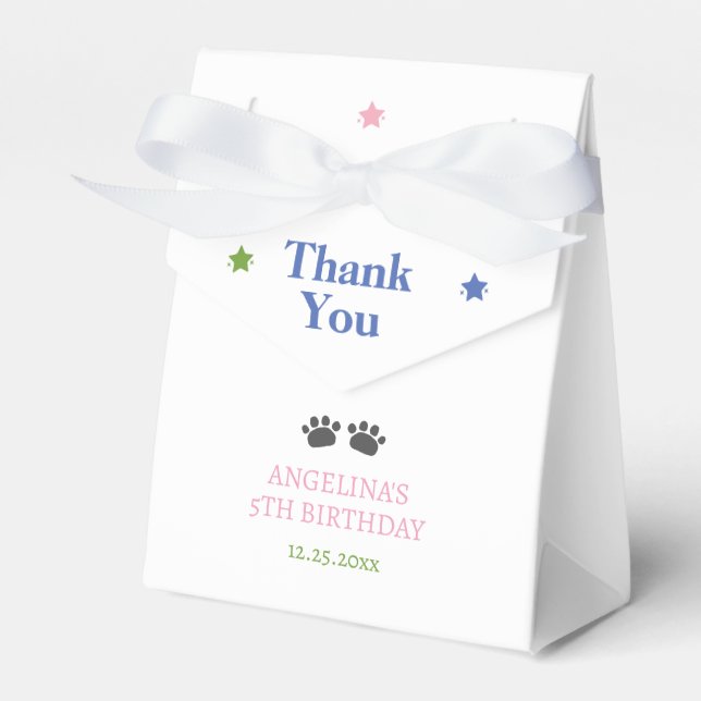 Cute Panda Bear Bamboo Birthday  Favor Boxes (Front Side)