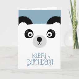 Cute Panda Bear Birthday Card | Zazzle