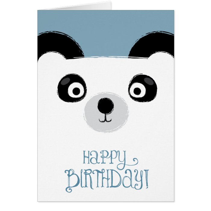 Cute Panda Bear Birthday Card