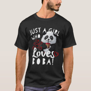 Cute Panda Bear Boba Tea   Animal Girls Women T-Shirt