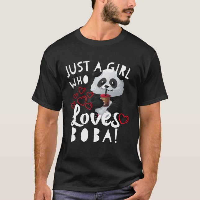 Cute Panda Bear Boba Tea   Animal Girls Women T-Shirt (Front)
