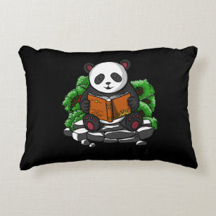 panda reading pillow