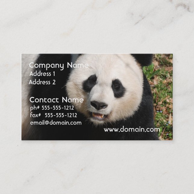 Cute Panda Bear Business Card (Front)