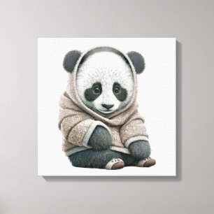 Cute Panda Bear Canvas Print