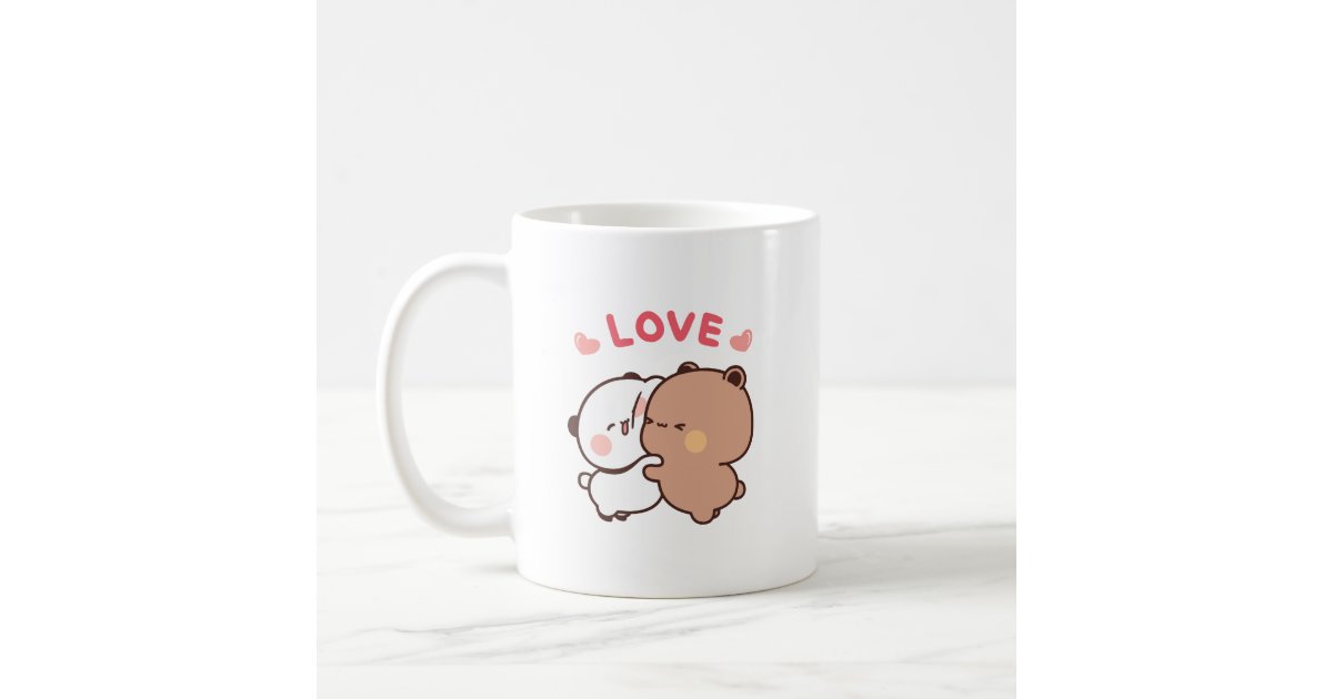 Cute Panda bear couple, bubu and dudu hugs love Coffee Mug