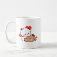 Cute Panda bear couple hugin, bubu and dudu love Coffee Mug