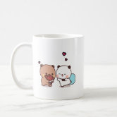 Love Hug Panda Bear, Bubu Dudu Coffee Mug Panda and Brownie Bear Couple 