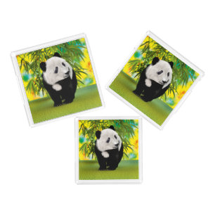 Cute Panda Bear Cub Kawaii Animal Lover Gift Acrylic Tray