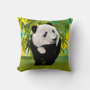 Cute Panda Bear Cub Kawaii Animal Lover Gift Throw Pillow