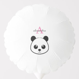 Cute panda bear custom Monogram  Balloon