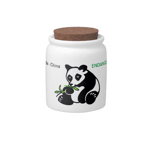 Cute PANDA Bear _ Endangered animal _Candy Jar