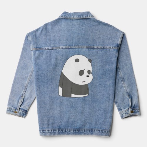 Cute Panda Bear Face  Costume Kids  Denim Jacket