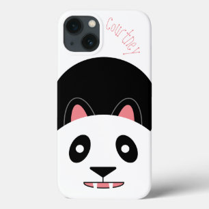 Cute Panda Bear Face Customizable iPhone 13 Case