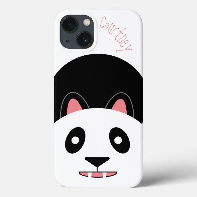 Cute Panda Bear Face Customizable Case-Mate iPhone Case (Back)