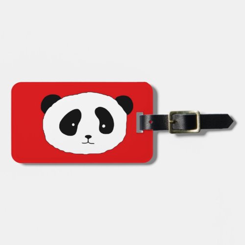 Cute Panda Bear faces Modern Fun by LeahG Luggage Tag