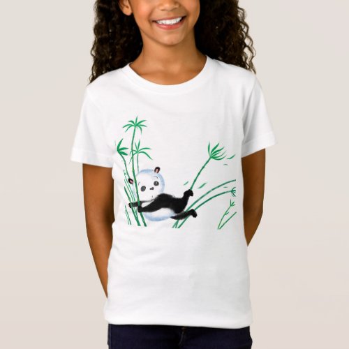 cute panda bear girl t shirt