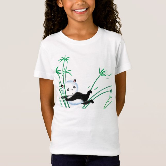 cute panda bear girl t shirt (Front)