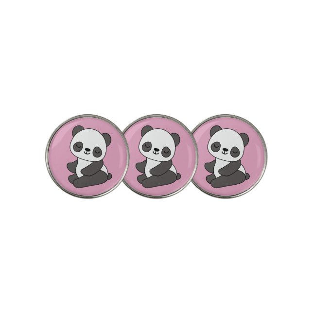 Cute Panda Bear Golf Ball Marker (3 Up)