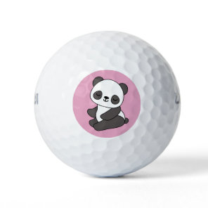 Cute Panda Bear Golf Balls