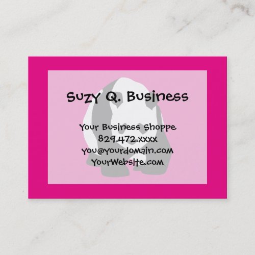Cute Panda Bear Hot Pink Fuchsia Zoo Wildlife Gift Business Card