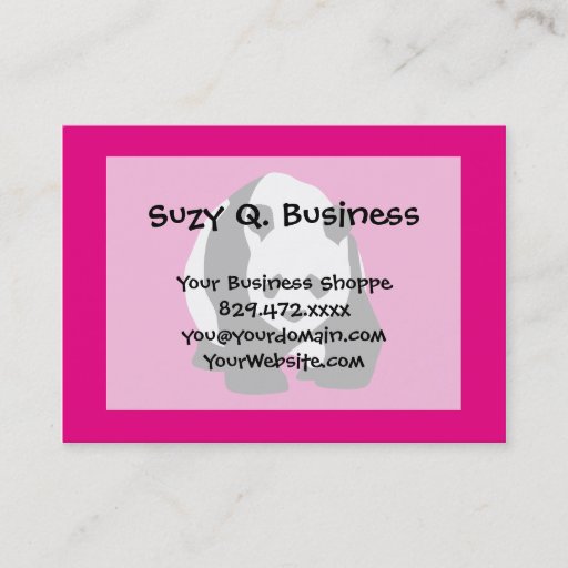 Customizable Cute Panda Bear Hot Pink Fuchsia Zoo Wildlife Gift Business Card
