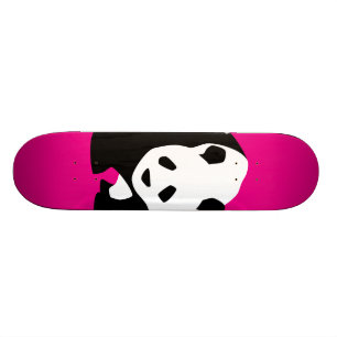 Cute Panda Bear Hot Pink Fuchsia Zoo Wildlife Gift Skateboard Deck