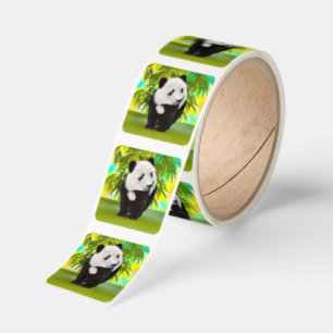 Cute Panda Bear Kawaii Animal Lover Perfect Gift Square Sticker