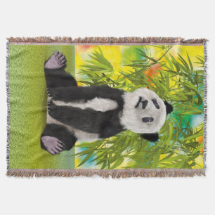 Cute Panda Bear Kawaii Animal Lover Perfect Gift Throw Blanket