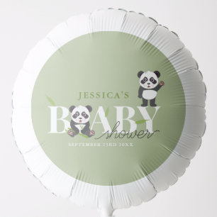 Cute Panda Bear Kawaii Gender Neutral Baby Shower Balloon