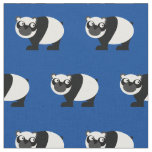 Cute Panda Bear Kid Baby Nursery Blue Fabric