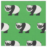 Cute Panda Bear Kid Baby Nursery Green Fabric