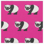 Cute Panda Bear Kid Baby Nursery Hot Pink Fabric