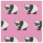 Cute Panda Bear Kid Baby Nursery Light Pink Fabric