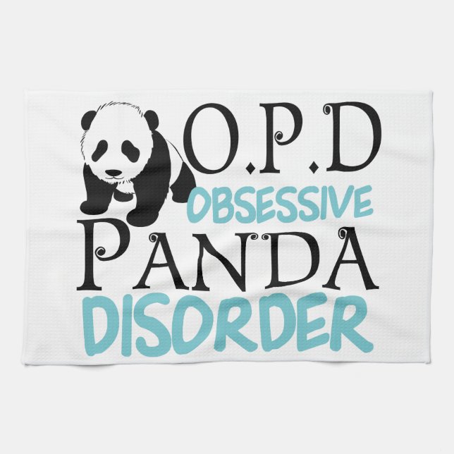 Cute Panda Bear Kitchen Towel (Horizontal)