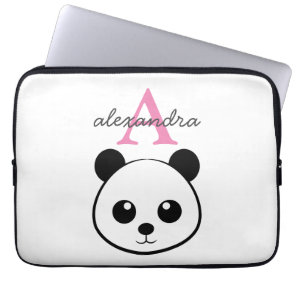 Cute Panda Bear Laptop Sleeve | Personalized