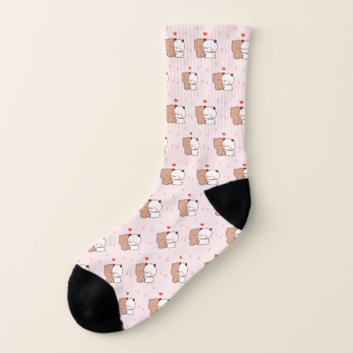 Cute Panda Bear love Pink  Socks