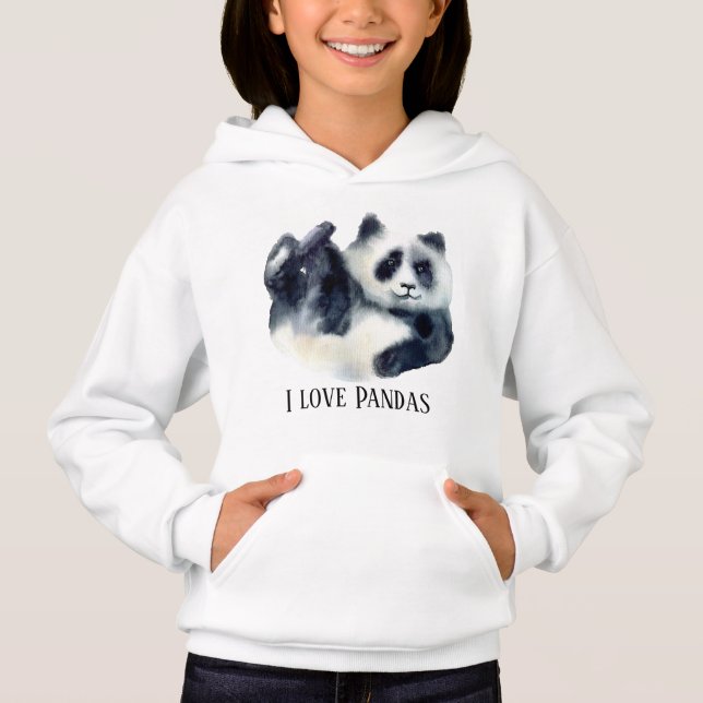 cute panda bear lover add name  hoodie (Front)