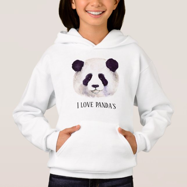 cute panda bear lover add text hoodie (Front)