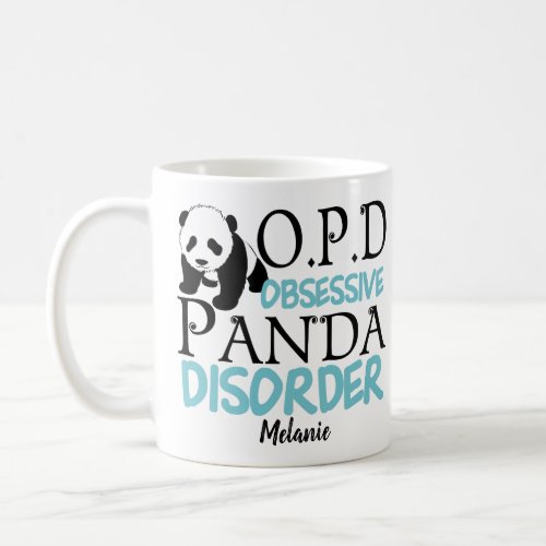 Cute Panda Bear Lover Monogram Coffee Mug
