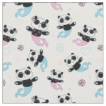 Cute Panda Bear Mermaids Fabric