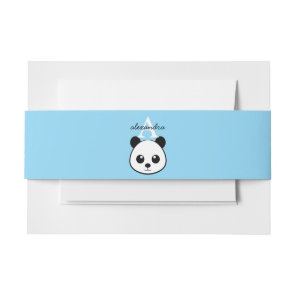 Cute Panda Bear Monogram Belly Band | Custom Baby