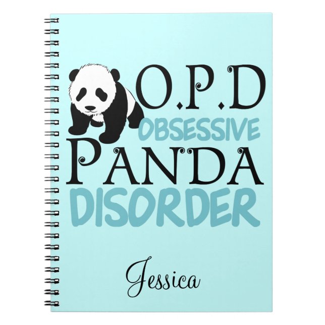Cute Panda Bear Notebook (Front)